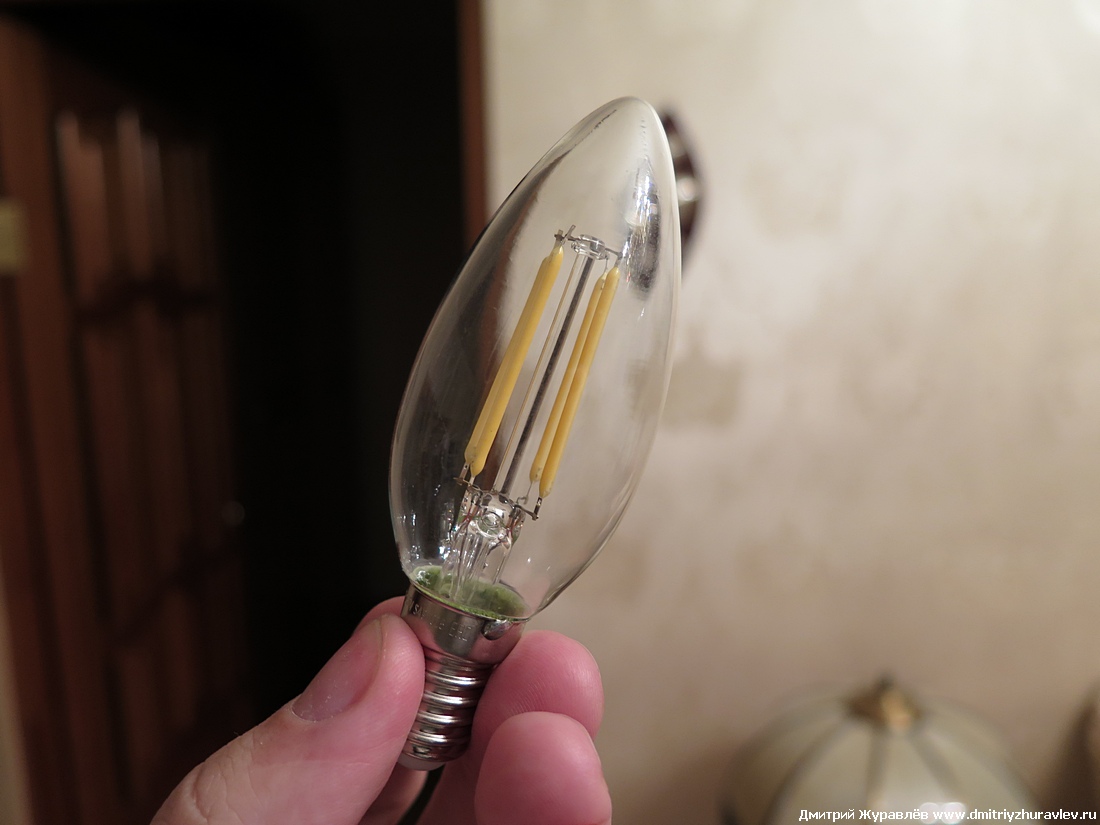 LED лампа со светодиодными нитями